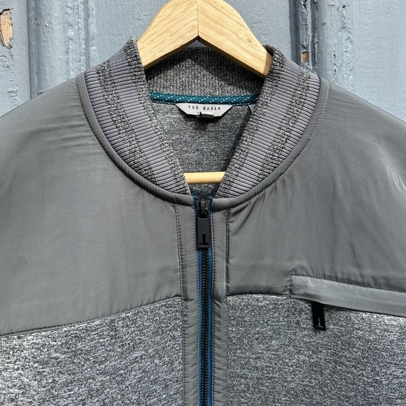 Ted Baker Stevan Grey Varsity Jacket, size Ted 6 (XXL) - Picture 3 of 9